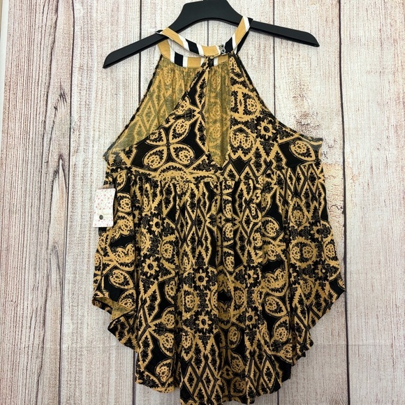 Free People Womens Printed Sleeveless Halter Tank Top size Small - Picture 10 of 13